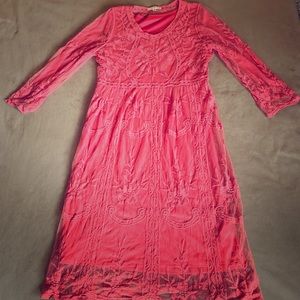 Orange creek lace midi dress